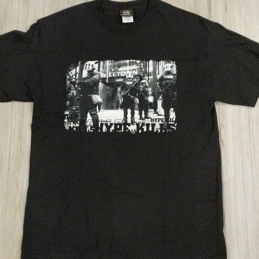 Black and white men's t-shirt